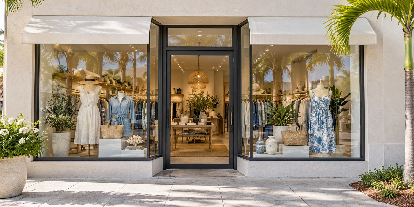 Illustration for Storefront and Retail Window Cleaning in Saint Cloud, FL: boutique display windows and glass entrance